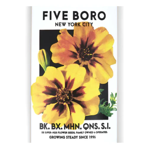5Boro Flower Seed Yellow Skateboard Deck 8.25" - Image 2