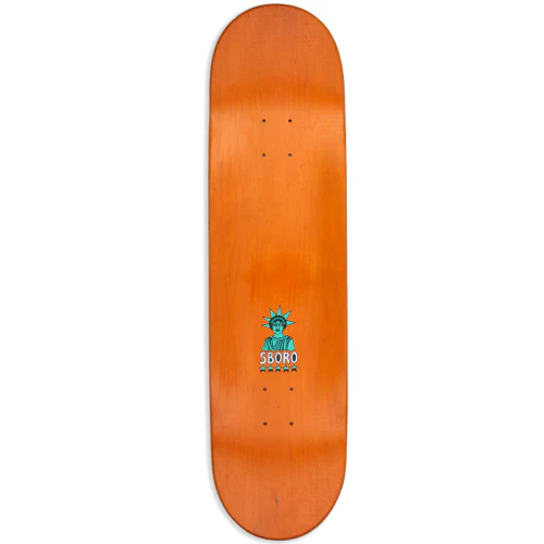 5Boro X Thomas Redrey Jimmy McDonald Orange Skateboard Deck 8.5" - Image 3
