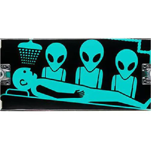 Alien Workshop Abduction Complete Skateboard Black/Teal 7.5" - Image 2