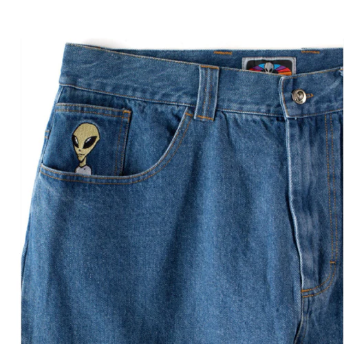 Alien Workshop OG Baggy Jeans- Stonewash Blue - Image 2