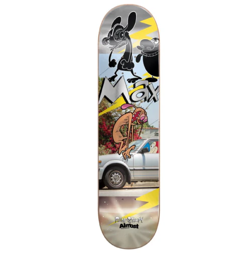 Almost X Ren & Stimpy Max Geronzi Road Rage R7 Skateboard Deck 8.5"