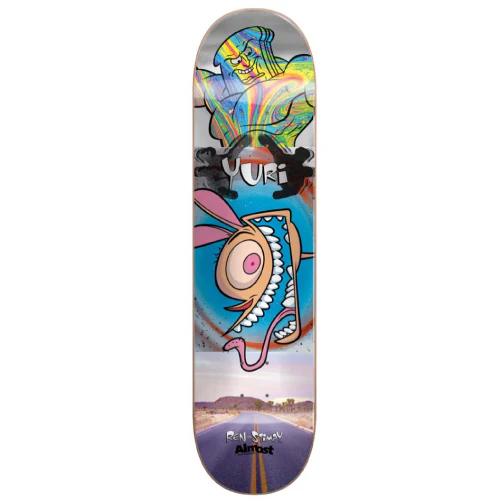 Almost X Ren & Stimpy Yuri Facchini Road Trip R7 Skateboard Deck 8.375"
