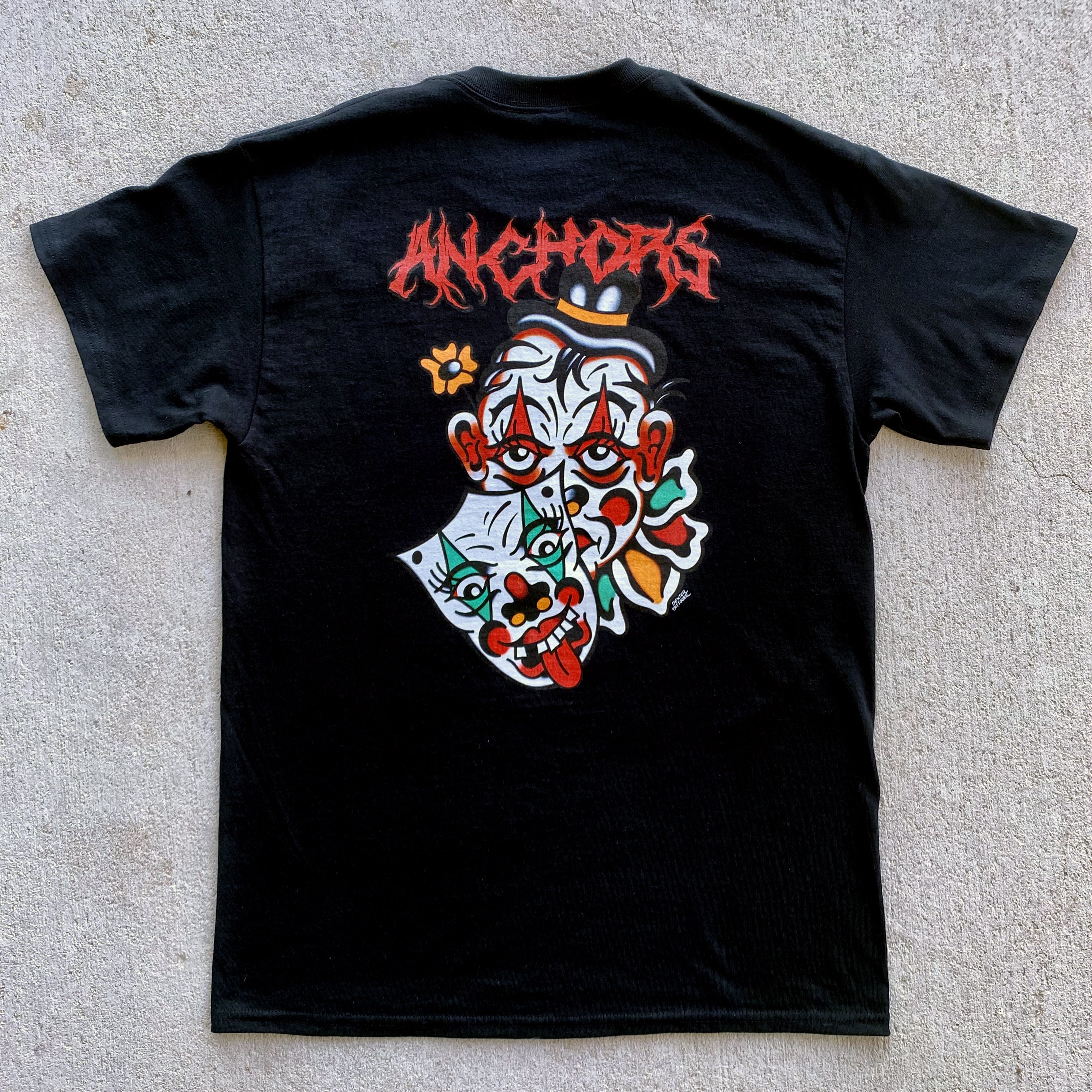 Anchors Skateshop X Dexter Tattooer Clown Shop Tee - Image 4