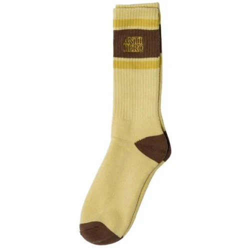 Antihero (almost) Flushable Crew Socks - Cream/Brown - Image 2