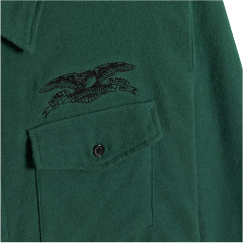 Antihero Basic Eagle Flannel Shirt - Dark Green - Image 5