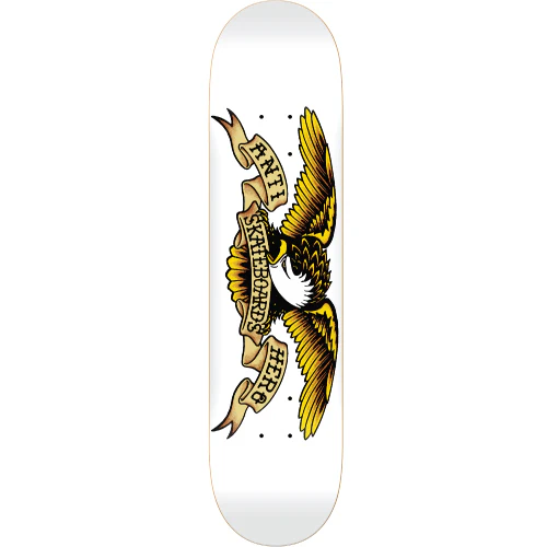 Antihero Classic Eagle Skateboard Deck White 8.75"