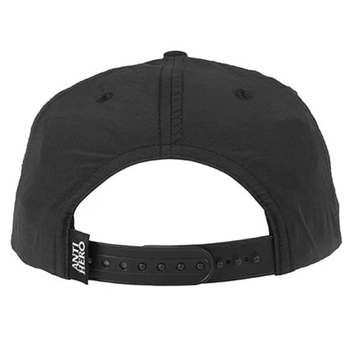 Antihero Basic Eagle Snapback Hat - Black/Black - Image 3