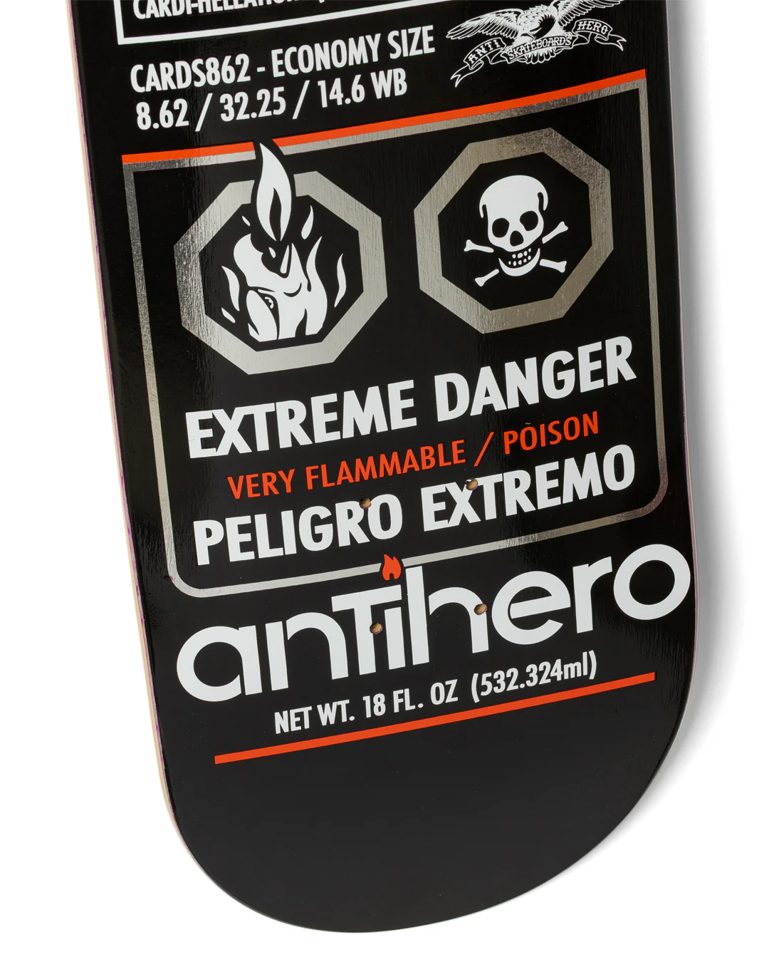 Antihero Cardiel Fueled Up Skateboard Deck 8.62" - Image 5