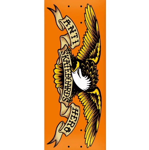 Antihero Classic Eagle Skateboard Deck Orange 9.0" - Image 2