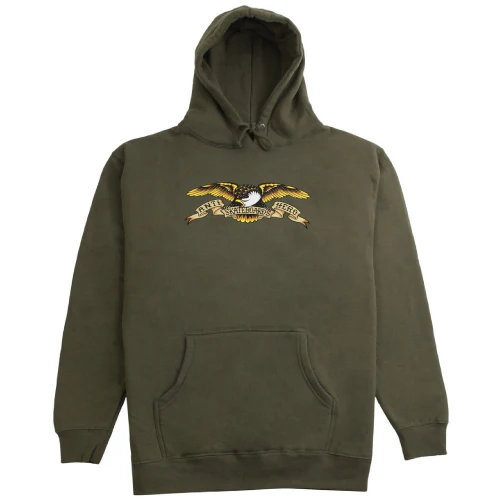Antihero Eagle Pullover Hooded Sweatshirt - Army Green