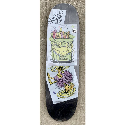 Antihero Gerwer Grimple Stix Coloring Book Skateboard Deck Black Veneer 8.75"