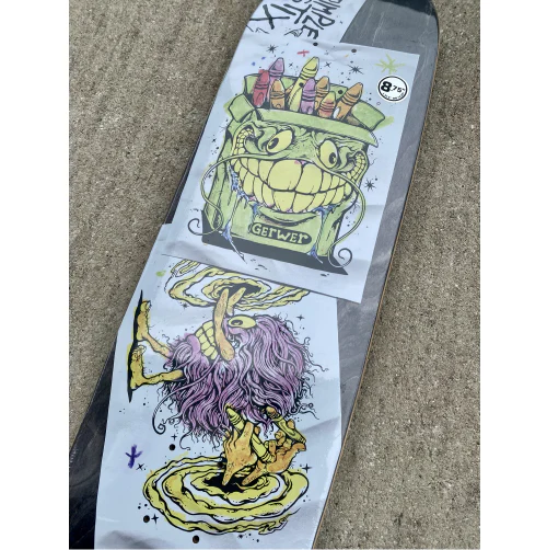 Antihero Gerwer Grimple Stix Coloring Book Skateboard Deck Black Veneer 8.75" - Image 2