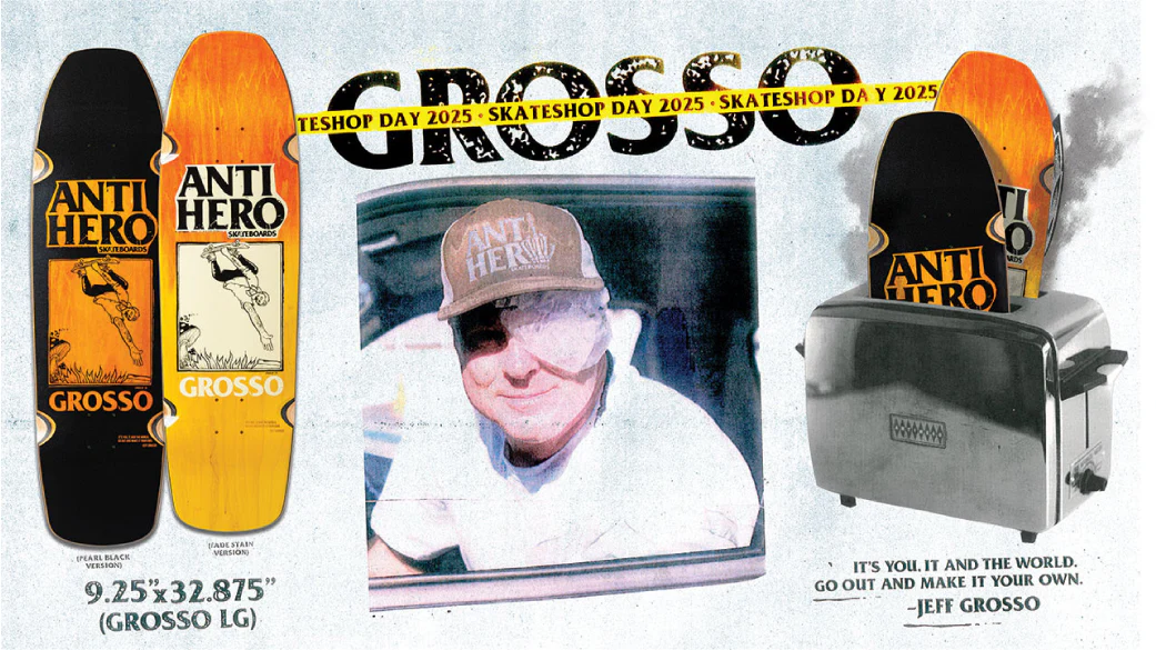 Antihero Grosso LG SSD25 Fade Skateboard Deck 9.25" - Image 8