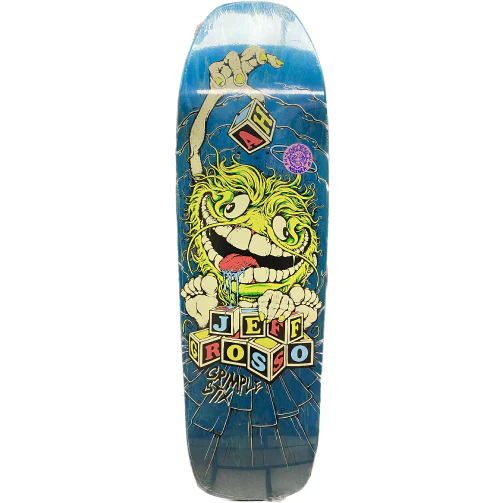 Antihero Jeff Grosso Grimple Stix Guest Skateboard Deck Blue Veneer 9.0"