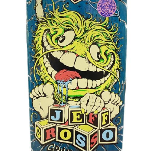 Antihero Jeff Grosso Grimple Stix Guest Skateboard Deck Blue Veneer 9.0" - Image 2