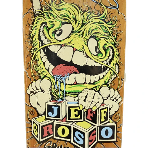 Antihero Jeff Grosso Grimple Stix Guest Skateboard Deck Orange Veneer 9.0" - Image 2