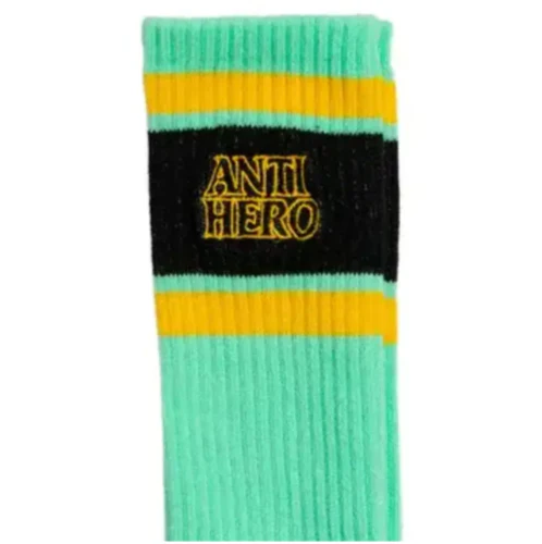 Antihero Outline Embroidered Crew Socks - Green - Image 3