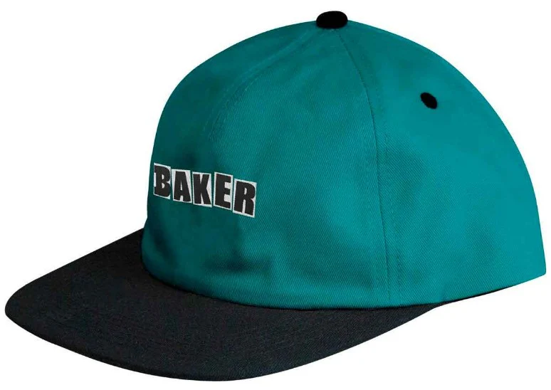 Baker Brand Logo Snapback Hat - Aqua/Black