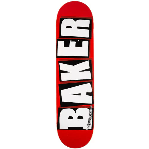 Baker Brand Logo Skateboard Deck Red/White 7.56"
