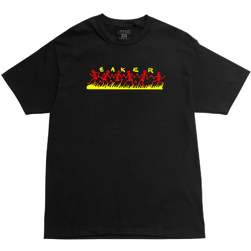 Baker Dancing Skellies Tee - Black