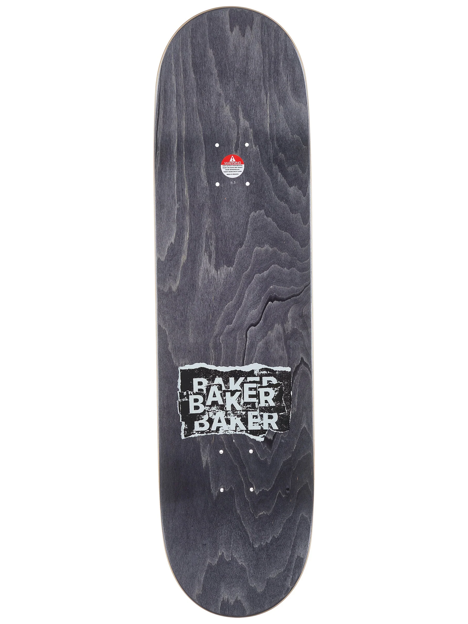 Baker Distressing Sensation Team Black Skateboard Deck 8.5" - Image 2