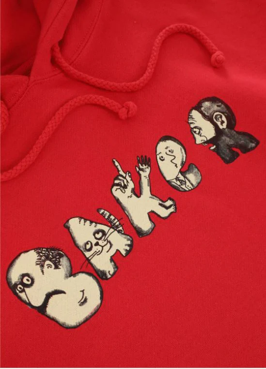 Baker Friends Pullover Hooded Sweatshirt - Red - Image 2