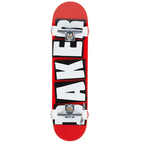 Baker Logo Complete Skateboard Red/White 8"