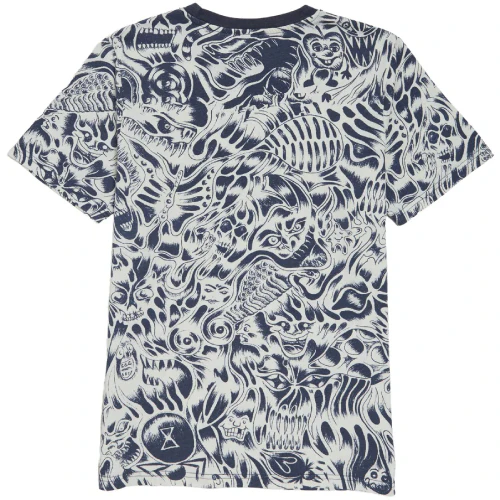 Baker Nightmare Tee - Blue Print Washed - Image 2