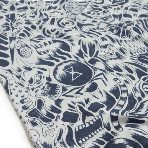 Baker Nightmare Tee - Blue Print Washed - Image 4