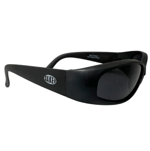 Baker Oval Wraparound Sunglasses - Black