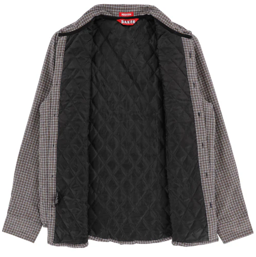 Baker Stitch Flannel Shirt Jacket - Black/White - Image 2