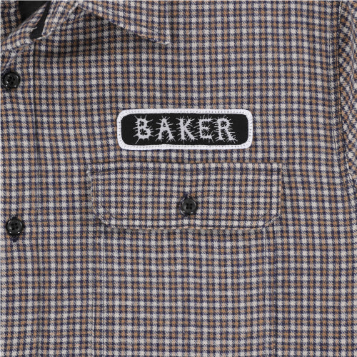 Baker Stitch Flannel Shirt Jacket - Black/White - Image 3