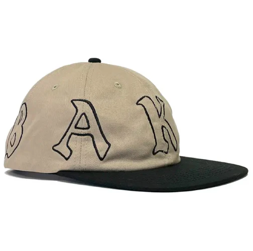 Baker Wrapped Snapback Hat - Khaki/Black - Image 3