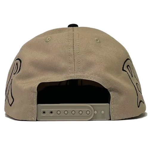 Baker Wrapped Snapback Hat - Khaki/Black - Image 5