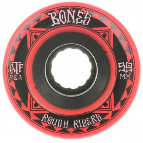 Bones ATF Rough Riders Runners Wheels Red 59MM 80A - Image 3