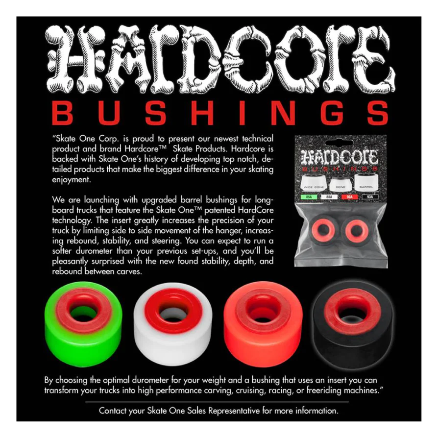 Bones Hardcore Barrel Bushings Red/Red 90A - Image 3