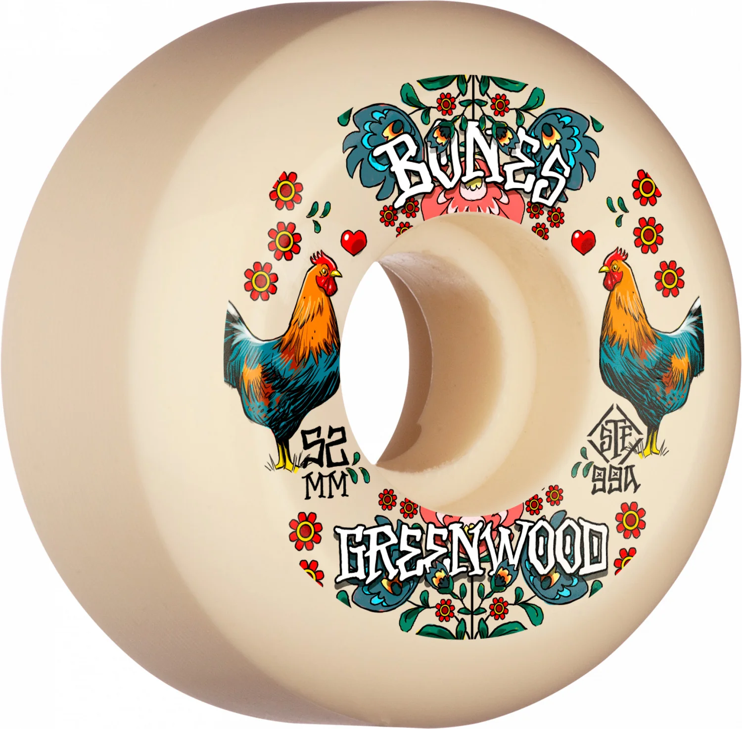 Bones STF Nate Greenwood Decoupe V5 Sidecut Wheels 52MM 99A
