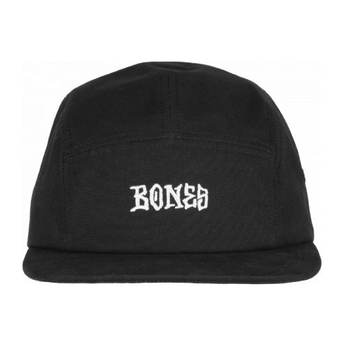 Bones Stitch 5-Panel Black Hat - Image 2