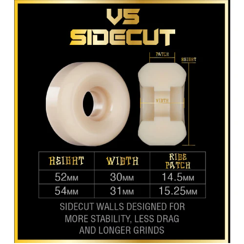 Bones X-Formula V5 Sidecut Head Rush Wheels 52MM 99A - Image 3