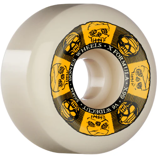 Bones X-Formula V6 Wide-cut Wheels Black/Gold 56MM 99A