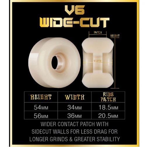 Bones XF V6 Wide-cut Wheels 56MM 97A - Image 3