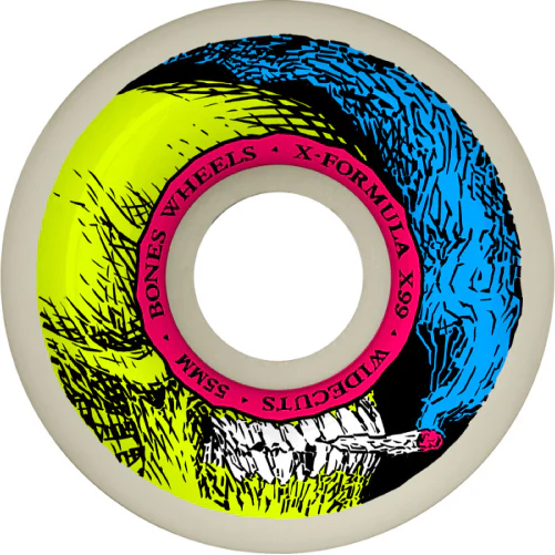 Bones XF V6 Widecut Smokin Skull Wheels 99A - Image 2