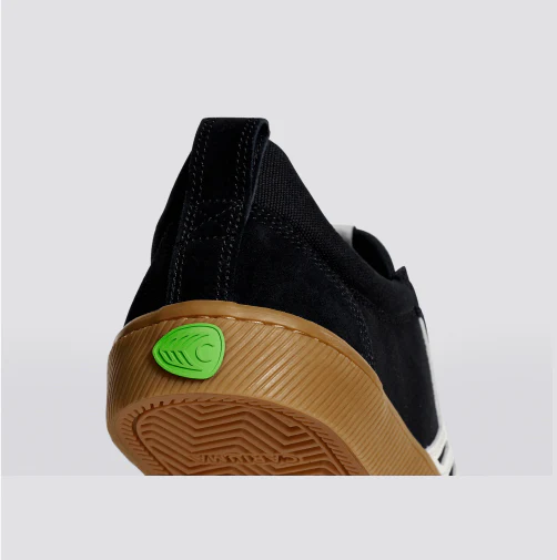 Cariuma Catiba Pro Low Skate Shoe - Black Gum/Ivory - Image 4