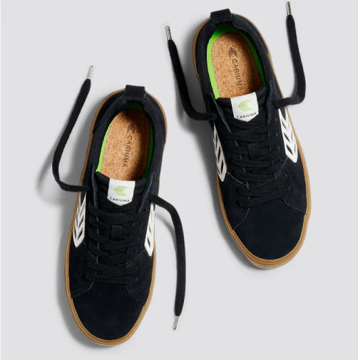Cariuma Catiba Pro Low Skate Shoe - Black Gum/Ivory - Image 5