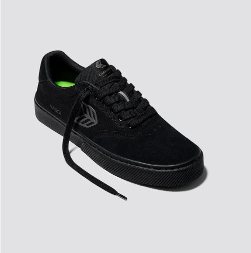 Cariuma Naioca Pro Skate Shoe - All Black/Ash Grey Logo - Image 2