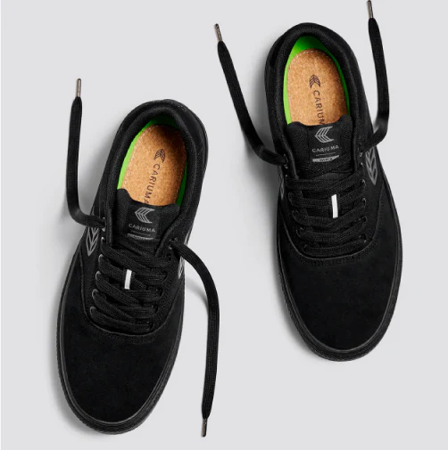 Cariuma Naioca Pro Skate Shoe - All Black/Ash Grey Logo - Image 5