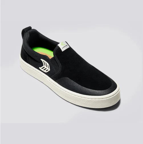 Cariuma Slip On Pro Skate Shoe - Black/Ivory - Image 2