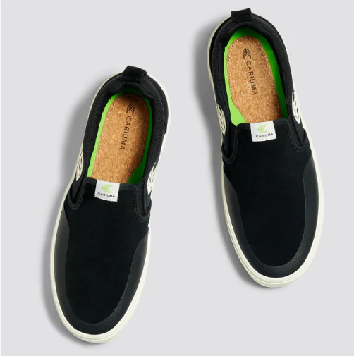 Cariuma Slip On Pro Skate Shoe - Black/Ivory - Image 5