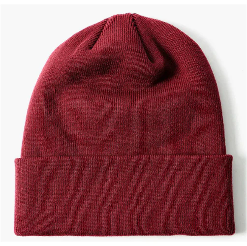 Chocolate Work Beanie - Burgundy - Image 3