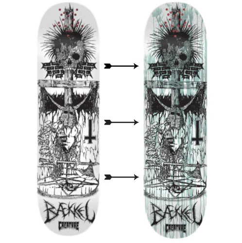 Creature Baekkel BLK MTL Skateboard Deck 8.6"